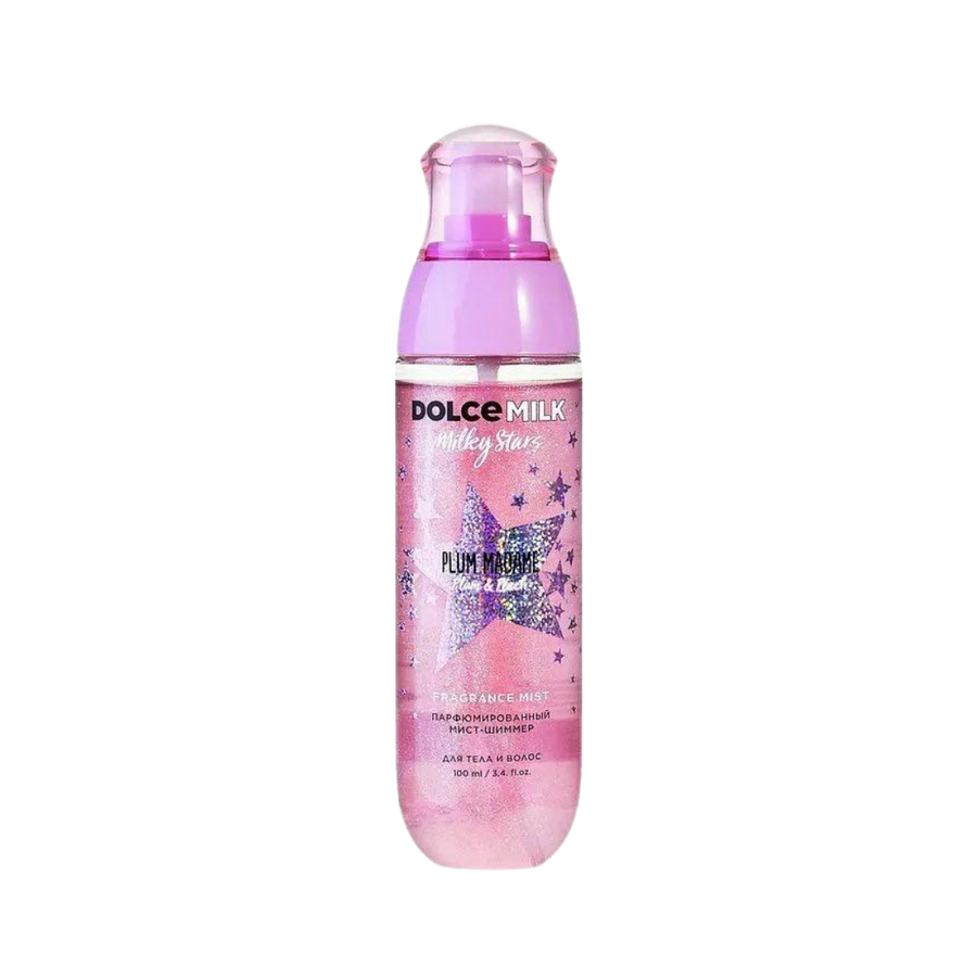 Dolce Milk Milky Stars Plum Madame fragrance mist 100ml pink bottle with purple cap