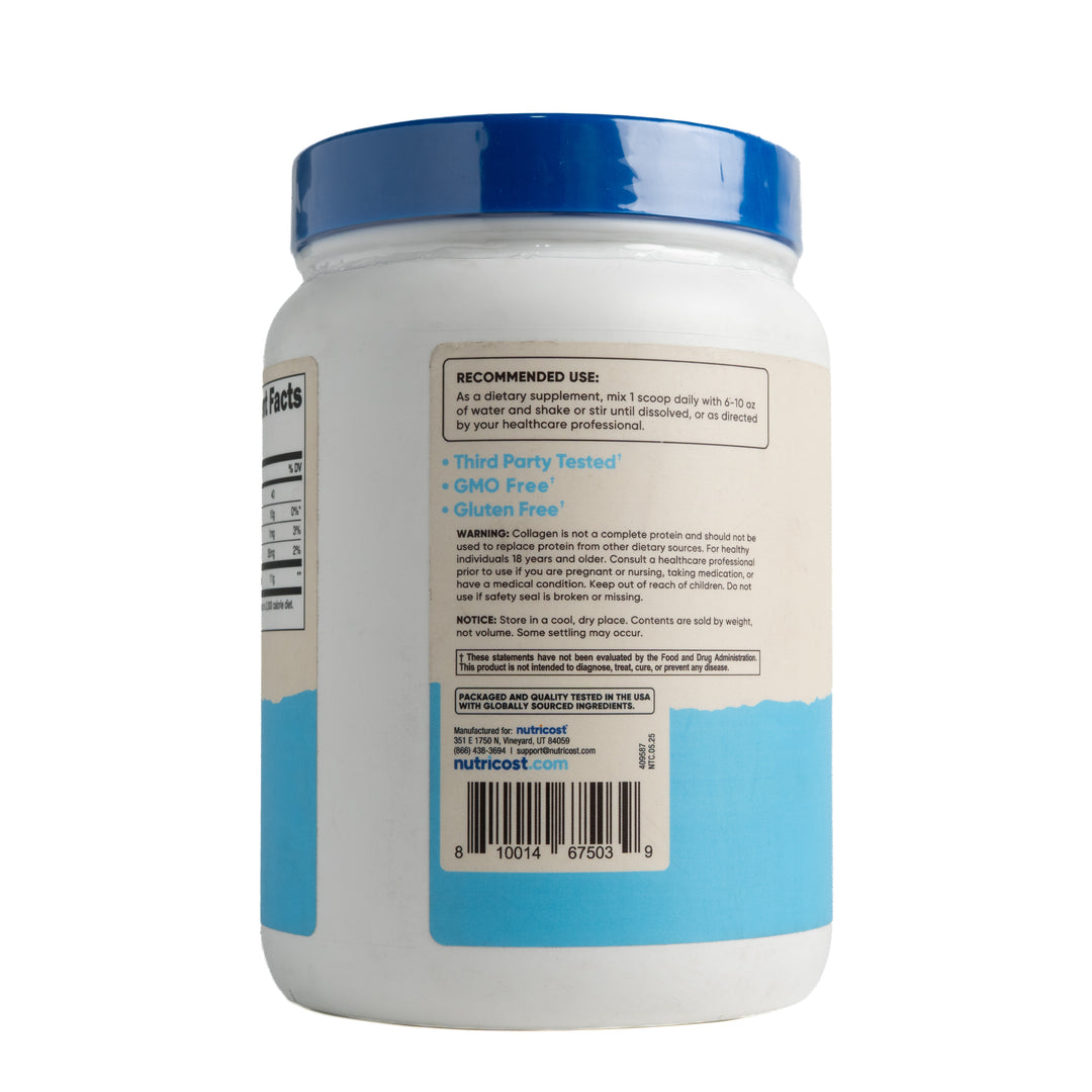 Nutricost Collagen Peptides Powder 1LB - 454g | نيوتريكوست مكمل غذائي ببتيدات الكولاجين - 454 غرام
