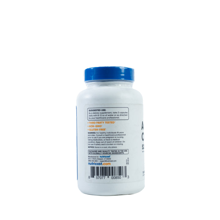Nutricost Activated Charcoal 520mg -120 Capsules |نيوتريكوست فحم نشط 520 ملغ - 120 كبسولة