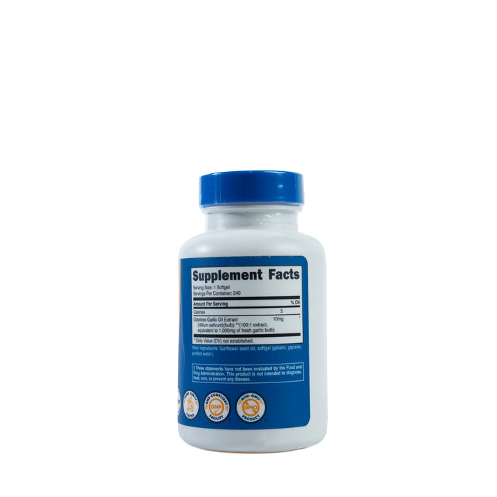 Nutricost Garlic 1000mg - 240 Softgels | نيوتريكوست ثوم 1000 ملغ- 240 كبسولة جيلاتينية