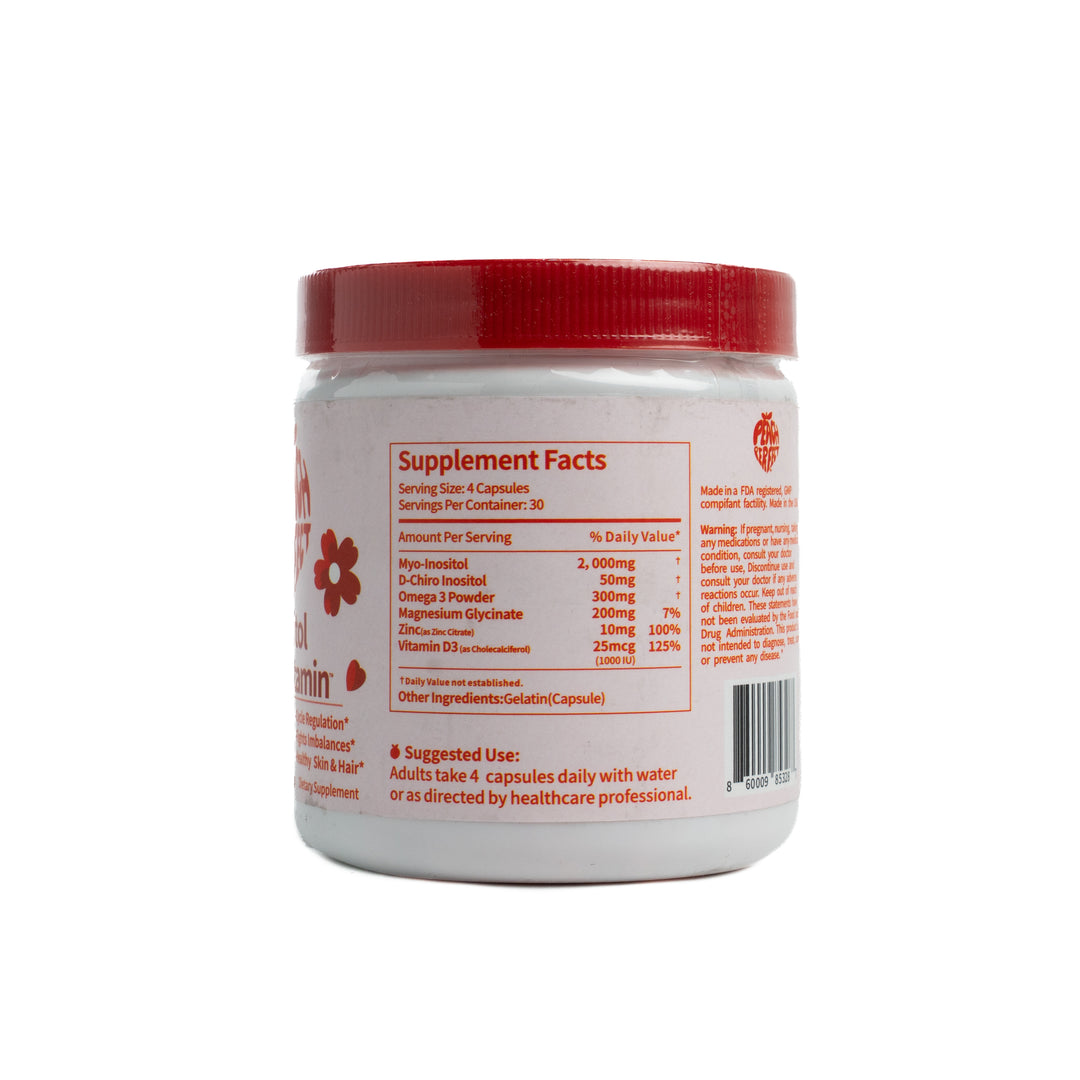 Peach Perfect Inositol Multivitamin - 120 Capsules | بيتش برفكت فيتامينات مكمل غذائي يساعد في تنظيم الدورة الشهرية  - 120 كبسولة