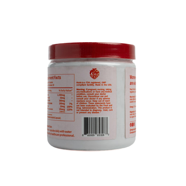 Peach Perfect Inositol Multivitamin - 120 Capsules | بيتش برفكت فيتامينات مكمل غذائي يساعد في تنظيم الدورة الشهرية  - 120 كبسولة