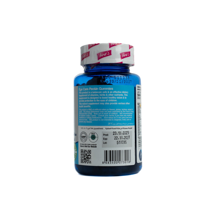 Fine's Eye Care + Lutein - 60 Gummies | فاينز مكمل غذائي اللوتين + عناية بالعيون - 60 حبة هلامية
