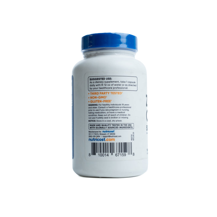 Nutricost Zinc Chelate 50mg - 120 Capsules | نيوتريكوست زنك شيلات 50 ملغ – 120 كبسولة