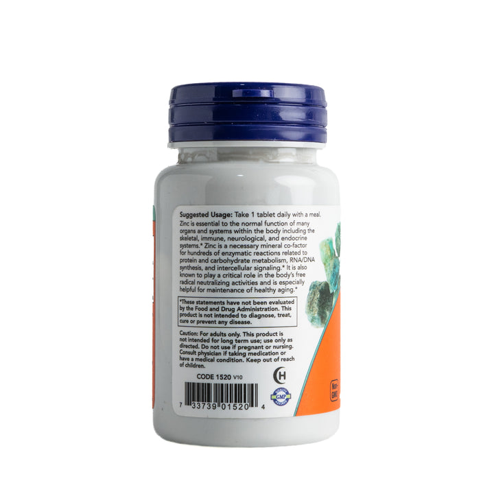 NOW  Zinc 50mg 100 Tablets | ناو فودز مكمل الزنك 50 ملغ – 100 قرص