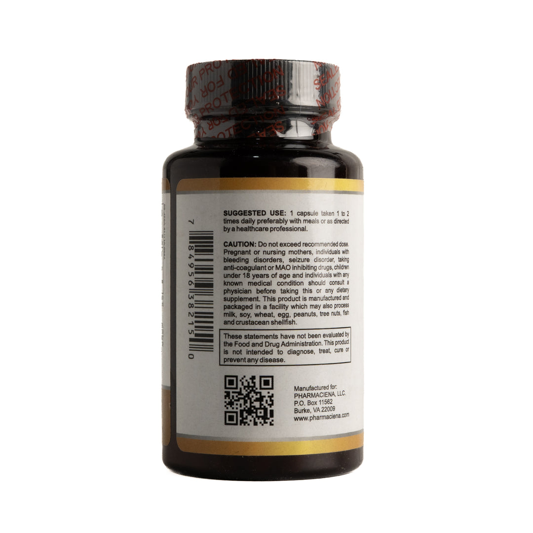 Pharmaciena Ginkgo Biloba 60mg Extract, Full Potency, 60 Capsules - 60mg | فارماسينا مكمل غذائي يحتوي على جنكو بيلوبا 60 كبسولة - 60 ملغ