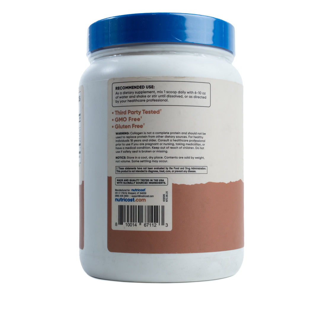 Nutricost Collagen Peptides Powder 1LB - 454g | نيوتريكوست ببتيدات الكولاجين بنكهة كراميل مملح - 454غ
