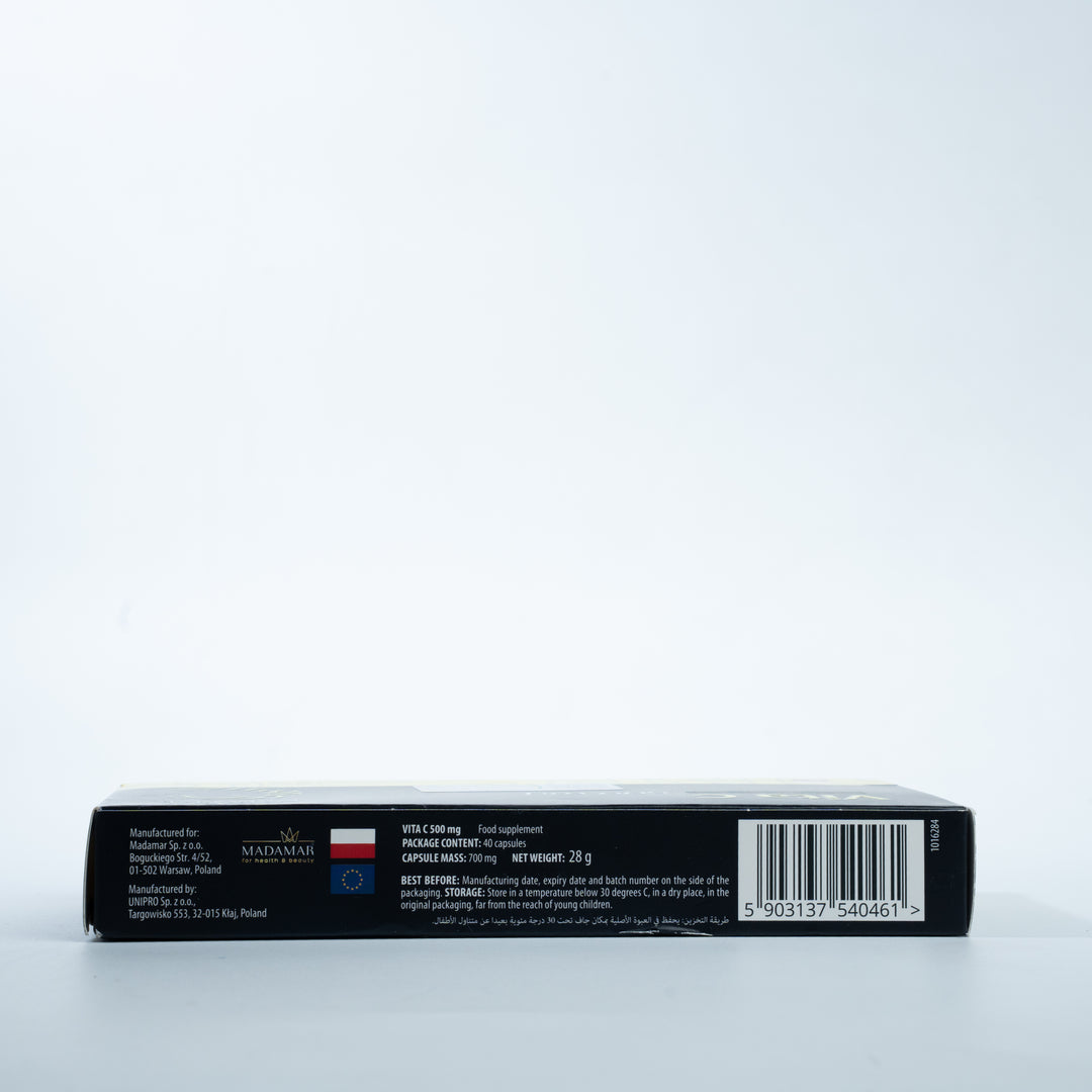 MADAMAR Vita C 500 Mg - 40 Capsules | مادامار فيتامين سي بتركيز 500 ملغ – 40 كبسولة