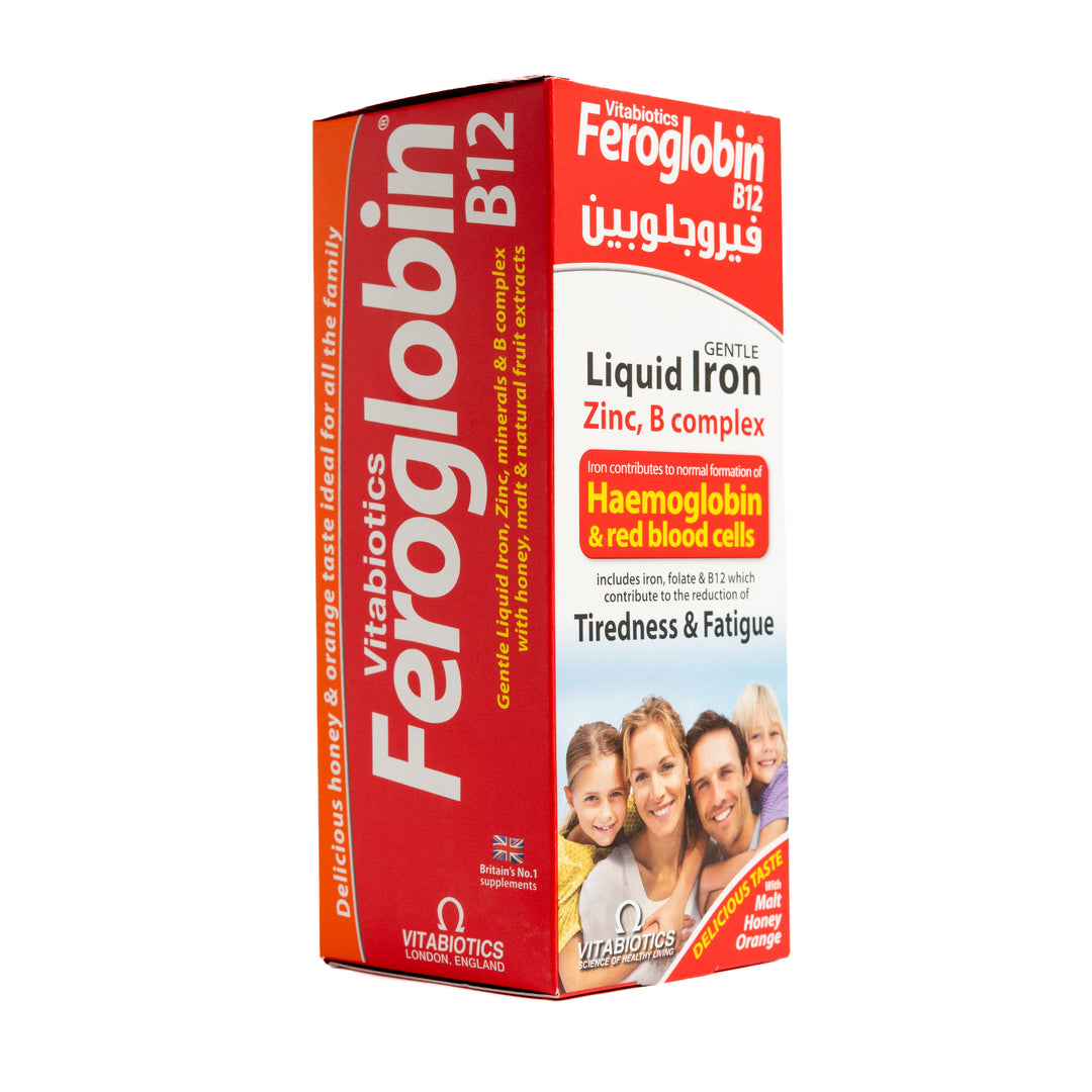 Vitabiotics Feroglobin B12 Syrup Liquid Iron - 200ml |  فيتابيوتكس فيروجلوبين ب١٢ شراب - 200 مل