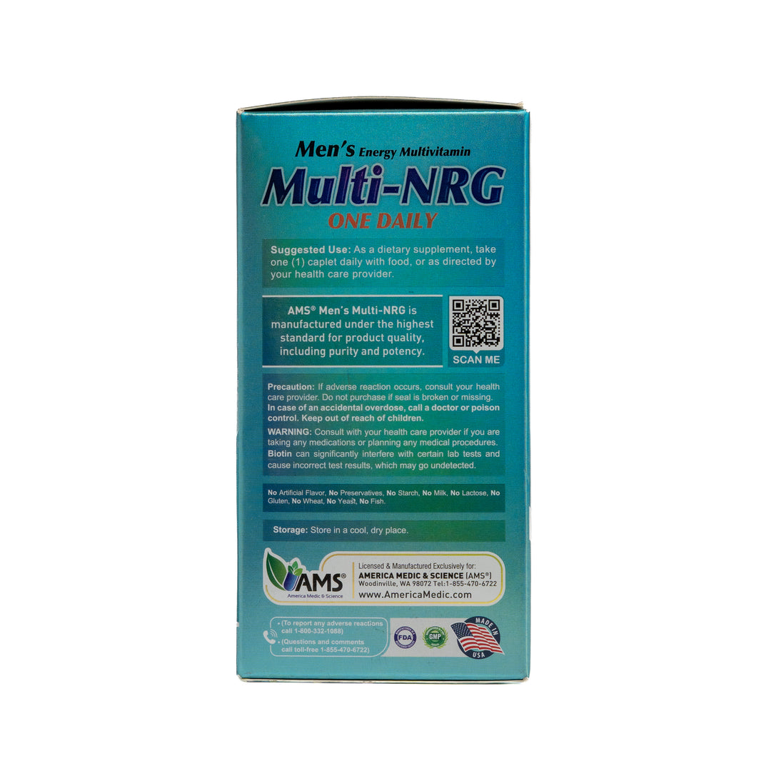 AMS Multi-NRG 45 Caplets One Daily Multivitamin for Men | ايه ام اس مكمل غذائي متعدد الفيتامينات للرجال - 45 قرص