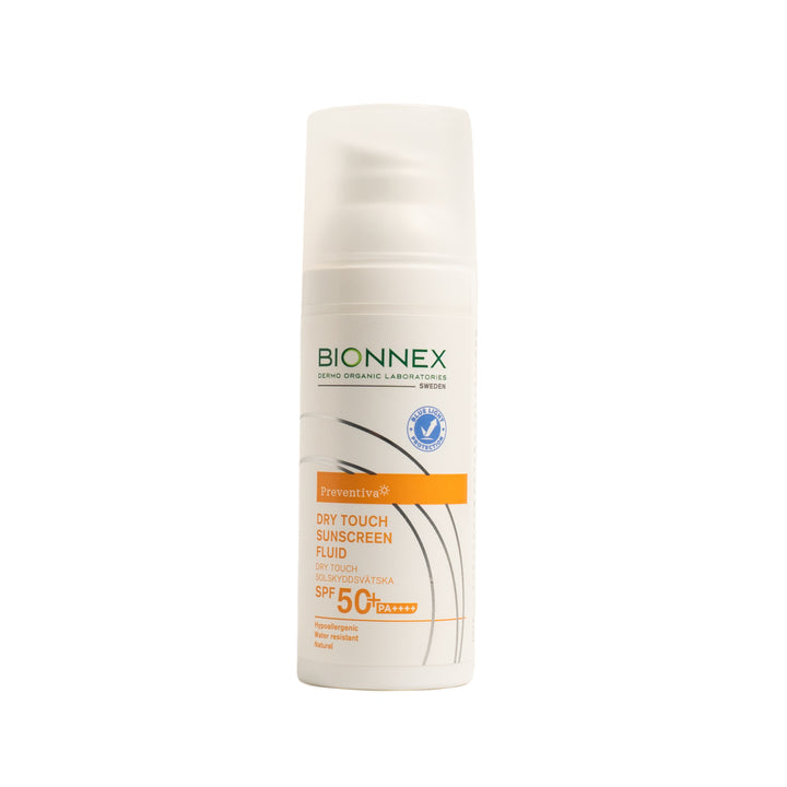 Bionnex Preventiva Dry Touch Sunscreen Fluid Face and Neck SPF 50  - 50ml | بايونيكس سائل واقي شمسي للبشرة الدهنية والحساسة - 50 مل