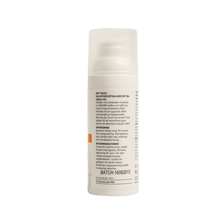 Bionnex Preventiva Dry Touch Sunscreen Fluid Face and Neck SPF 50  - 50ml | بايونيكس سائل واقي شمسي للبشرة الدهنية والحساسة - 50 مل
