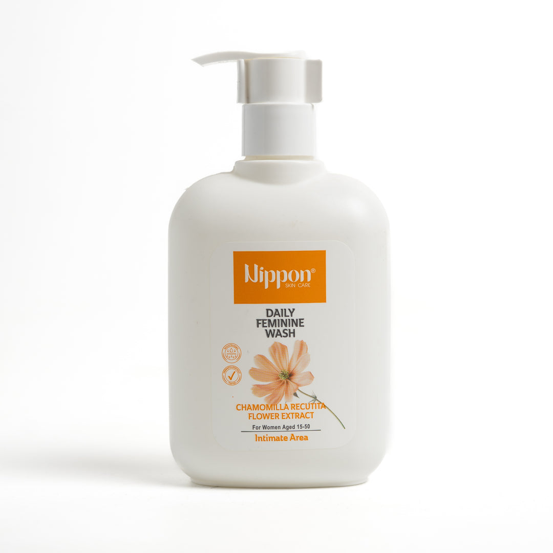 Nippon Daily Feminine Wash Chamomilla Recutita Flower Extract - 250ml | نيبون غسول يومي نسائي بالبابونج - 250 مل