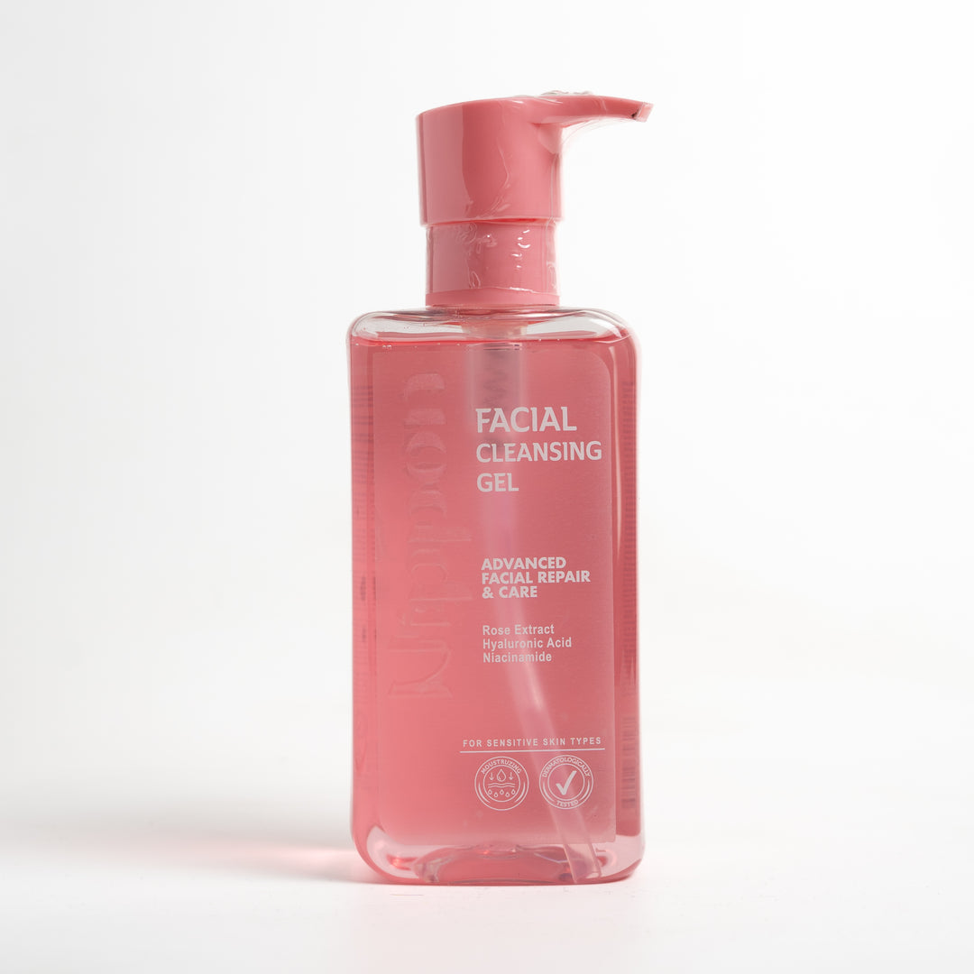 Nippon Facial Cleansing Gel Advanced Facial Repair & Care Rose Extract - 350ml | نيبون غسول للوجه بخلاصة الورد وخواص مرممة - 350 مل