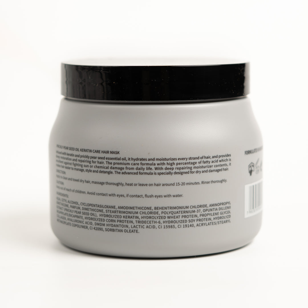 MASSIMO Prickly Pear Seed Oil Hair Keratin Care Hair Mask - 500ml |ماسيمو ماسك الشعر بزيت بذور التين الشوكي مع العناية بالكيراتين – 500 مل