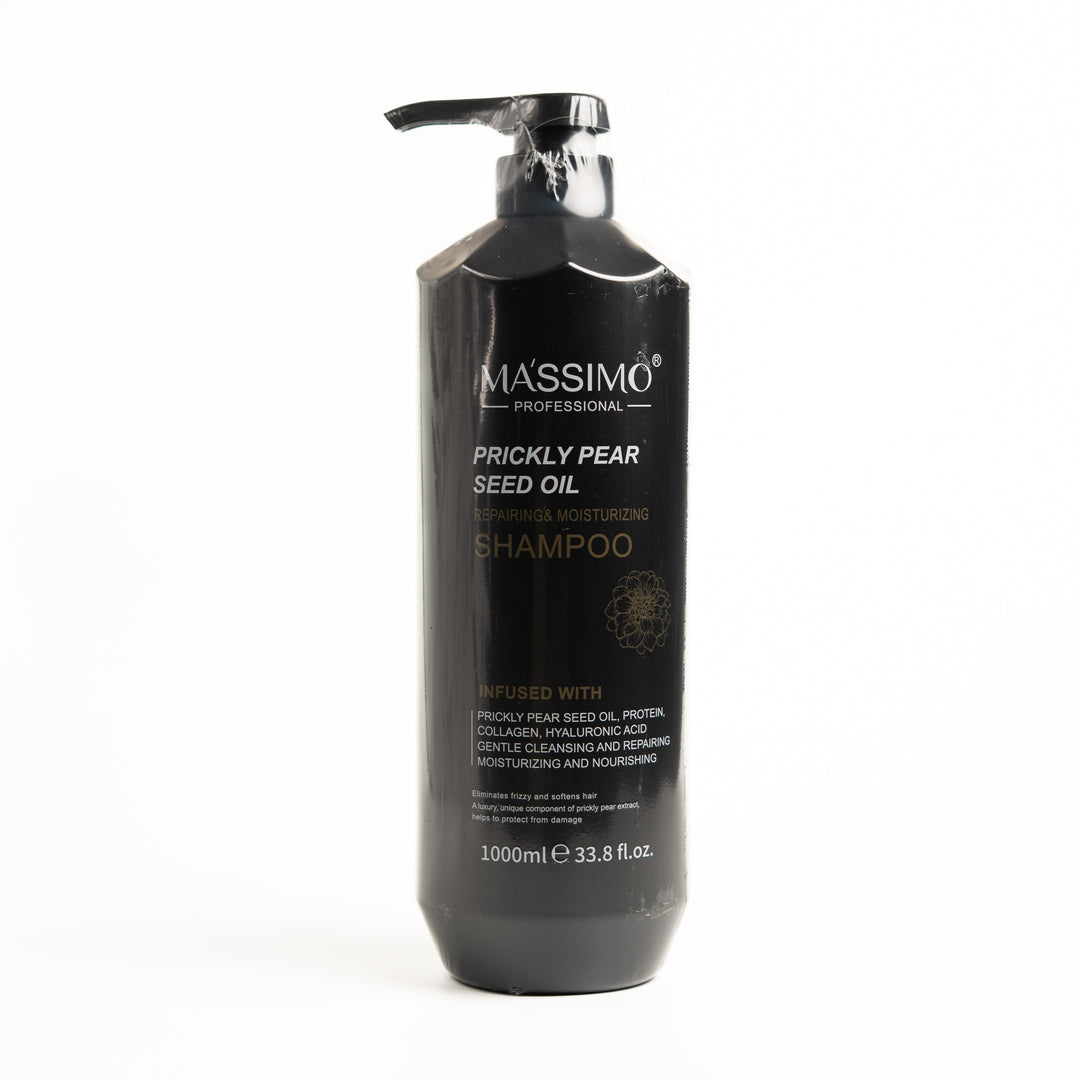 MASSIMO Prickly Pear Seed Oil Hair Repairing& Moisturizing Shampoo - 1000ml |ماسيمو شامبو بزيت بذور التين الشوكي لإصلاح وترطيب الشعر – 1000 مل