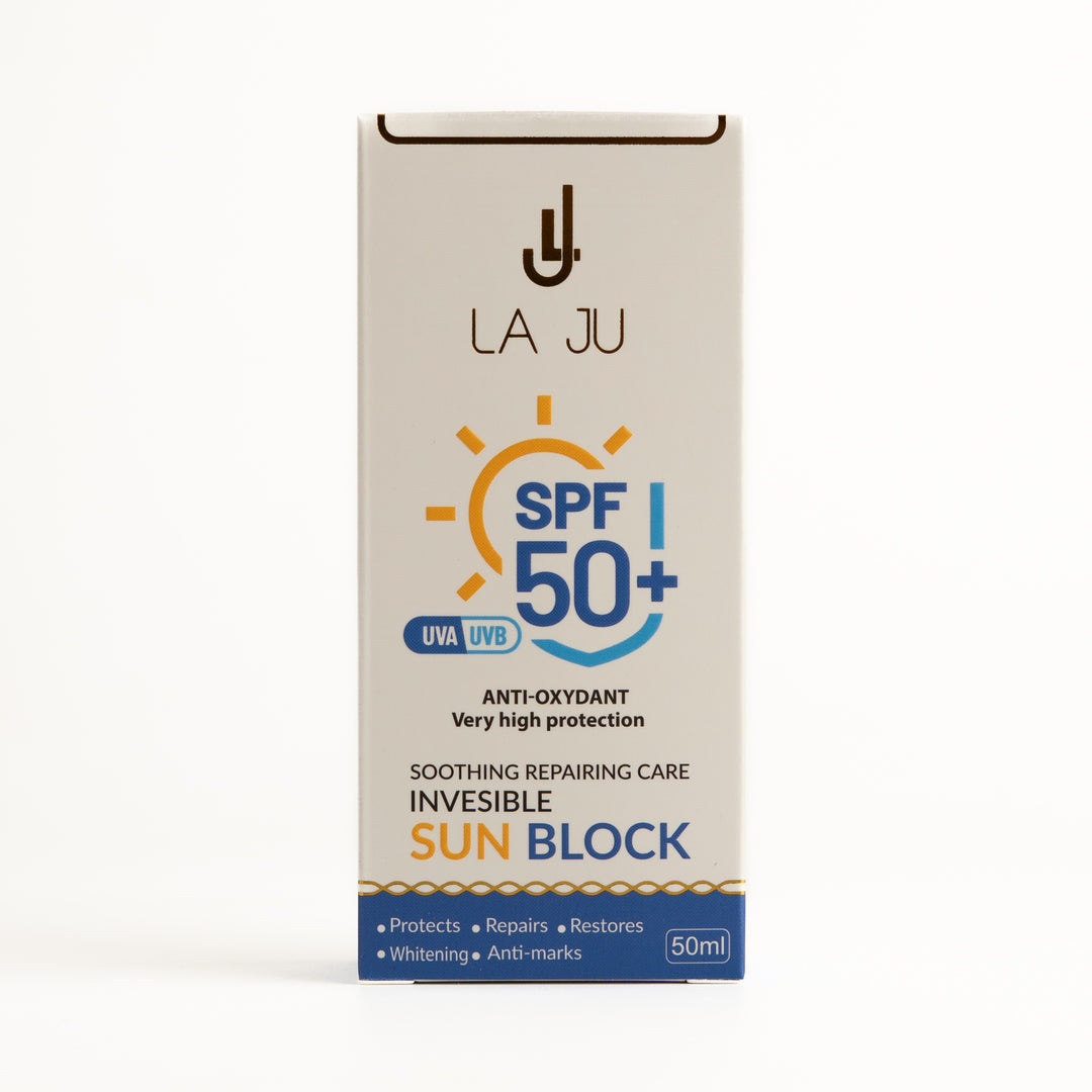 LA JU Soothing Repairing Care Invisible Sun Block - 50ml | لاجو كريم واقي شمسي مهدئ و مرمم - 50 مل