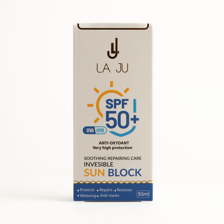 LA JU Soothing Repairing Care Invisible Sun Block - 50ml | لاجو كريم واقي شمسي مهدئ و مرمم - 50 مل