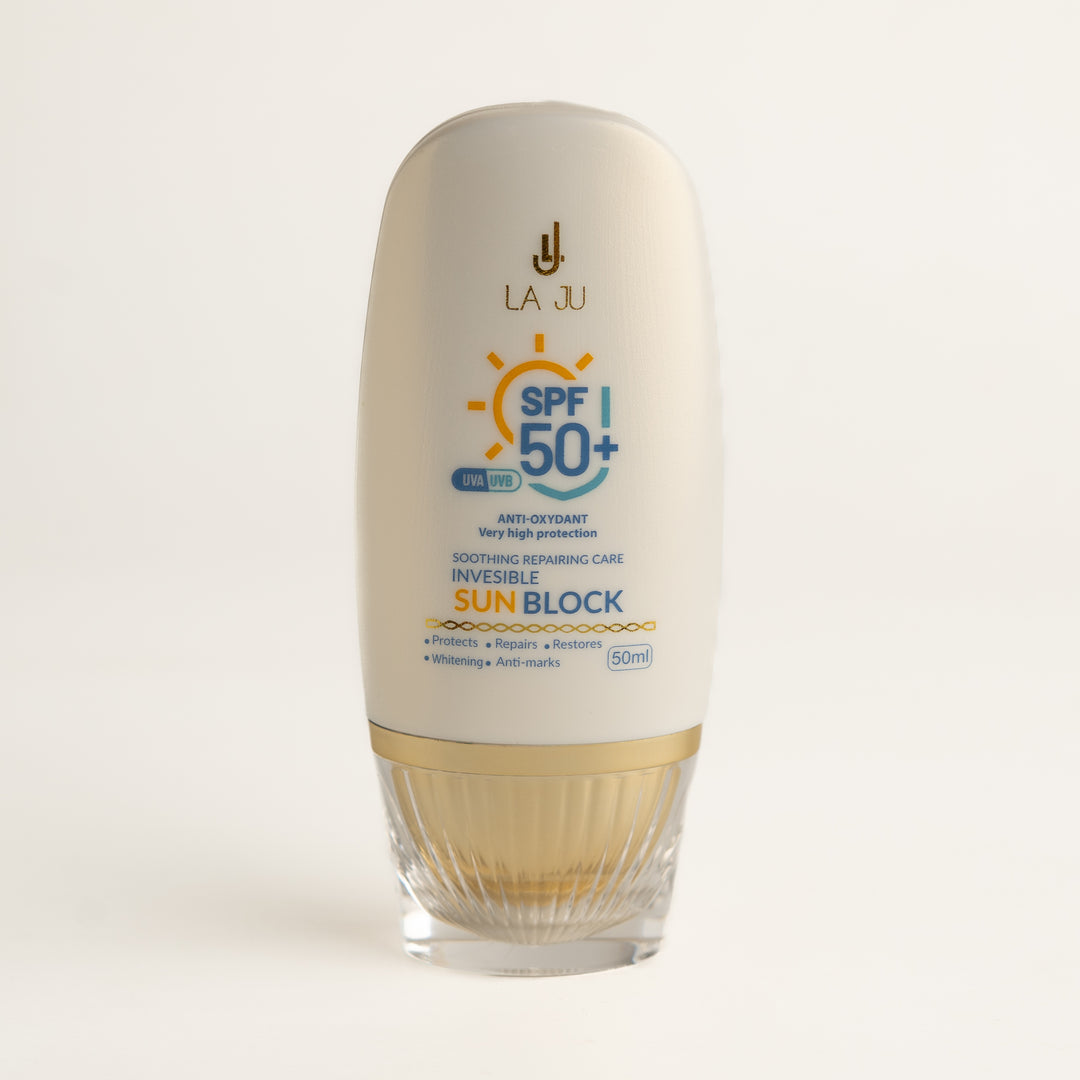 LA JU Soothing Repairing Care Invisible Sun Block - 50ml | لاجو كريم واقي شمسي مهدئ و مرمم - 50 مل