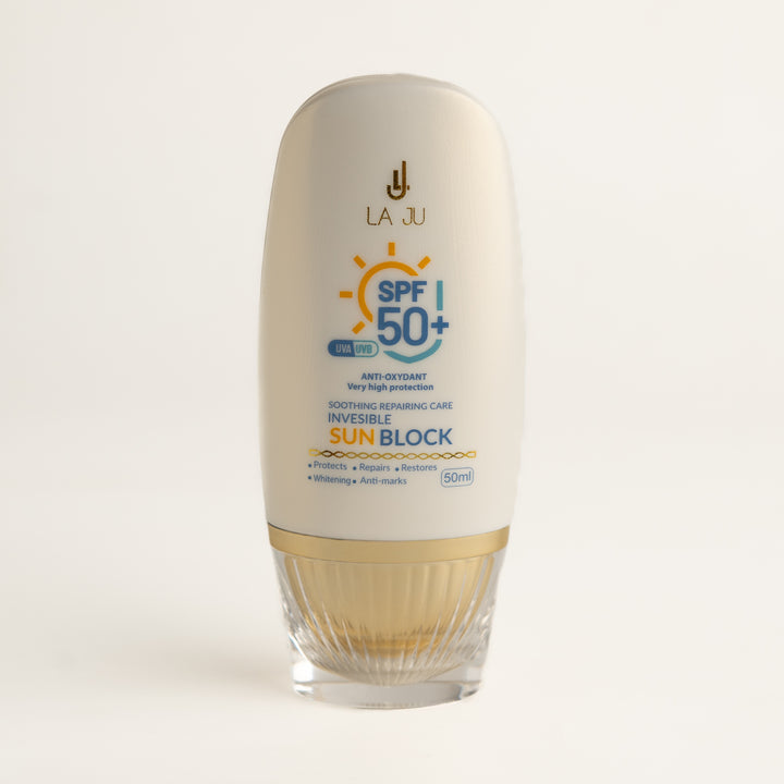 LA JU Soothing Repairing Care Invisible Sun Block - 50ml | لاجو كريم واقي شمسي مهدئ و مرمم - 50 مل