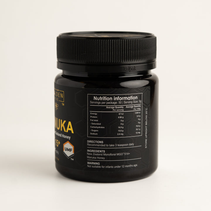 Golden Hive Manuka Honey Mgo 514+ - 250g | كولدن هايف عسل مانوكا Mgo 514+ - 250غ