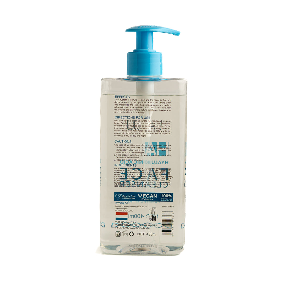 LA JU Hyaluronic Acid Face Cleanser - 400ml | لاجو غسول هيالورونيك اسيد للوجه - 400 مل
