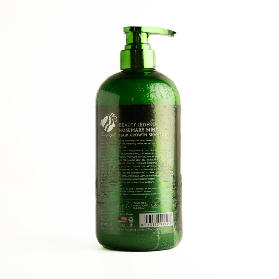 Top Beauty Legend Rosemary Mint Hair Growth Shampoo - 800ml | اسطورة الجمال شامبو تعزيز تطويل الشعر باكليل الجبل - 800 مل