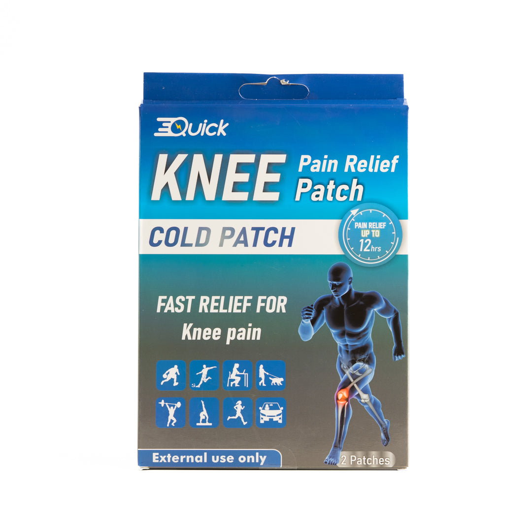 Quick Knee Cold Patch Pain Relif -2 Patches | كويك لاصقة تخفيف ألم الركبة باردة