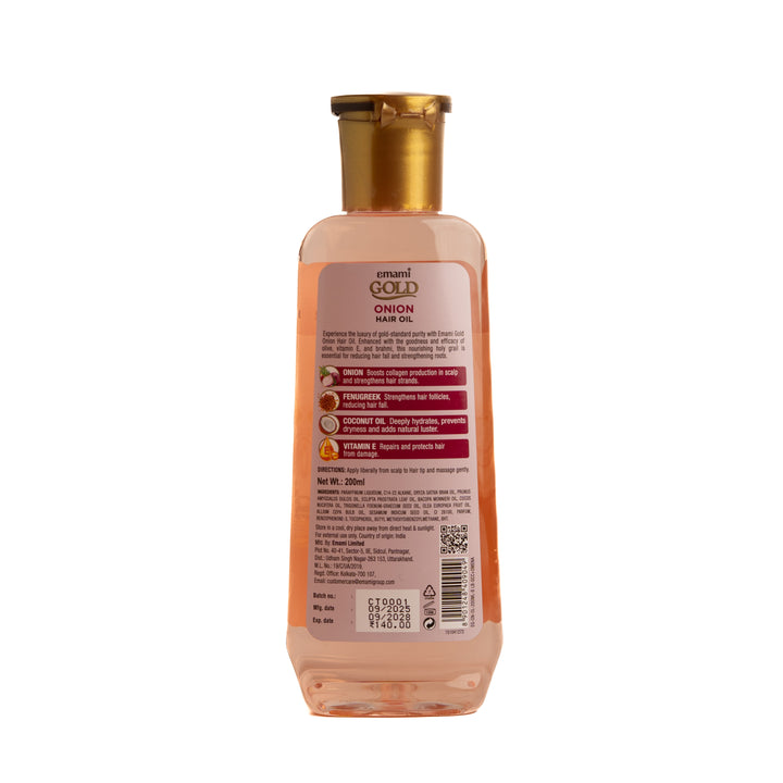 Emami 7 Oils in One Gold Onion Hair Oil - 200ml | ايمامي 7 اويلز ان ون زيت شعر بالبصل - 200 مل