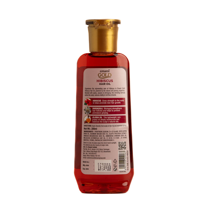 Emami 7 Oils in One Gold Hibiscus Hair Oil - 200ml | ايمامي 7 اويلز ان ون زيت للشعر بخلاصة الكركديه - 200 مل