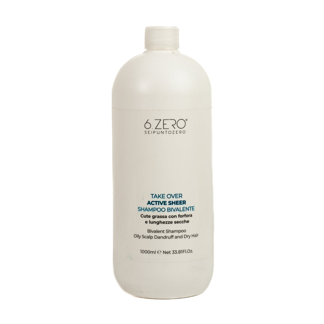 6. Zero Take over Shampoo For Oily Hair Active Sheer - 1000ml | شامبو ثنائي الطور للشعر الدهني - 1000 مل
