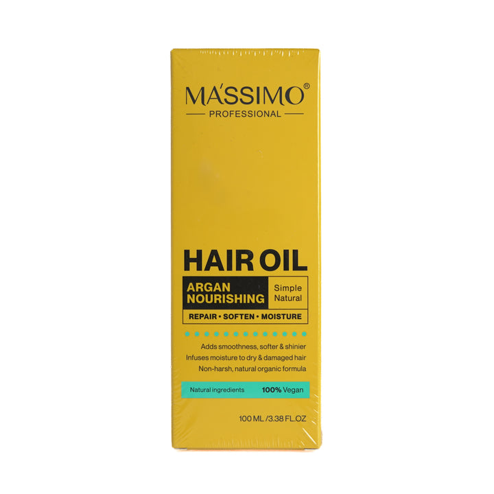 MASSIMO Hair Oil Argan Nourishing - 100ml | ماسيمو زيت شعر مغذي أرجان - 100مل
