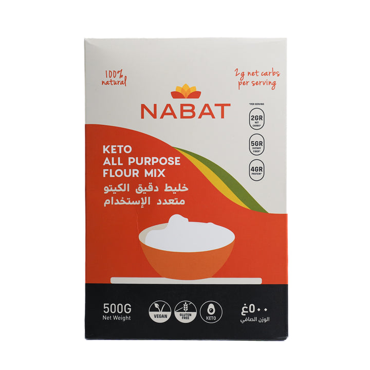 NABAT ORGANIC Keto All Purose Flour Mix - 500g | نبات دقيق الكينوا متعدد الاستخدام - 500غ