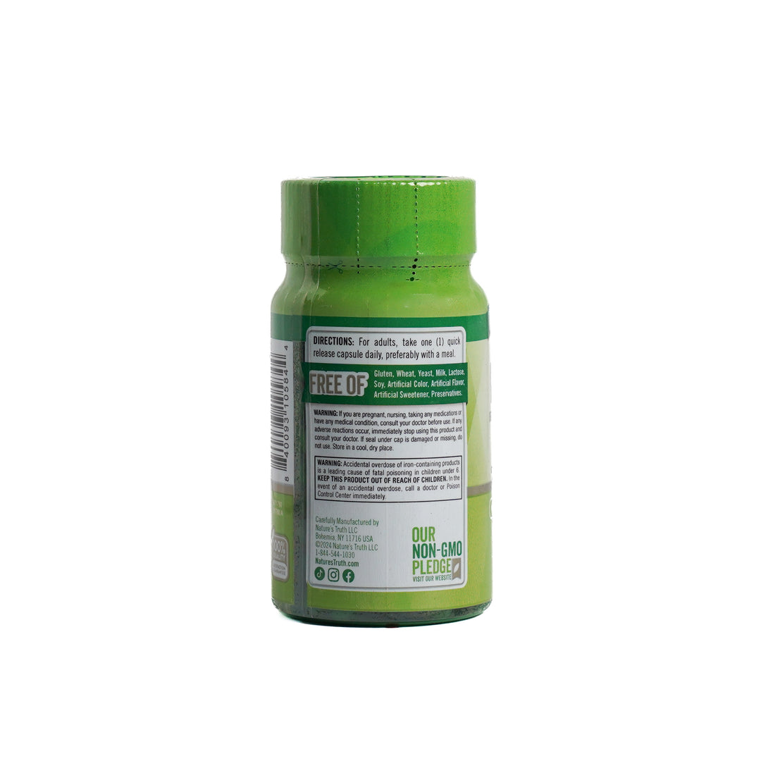 Nature's Truth Iron 28mg - 90 Capsules | نيتشرس تروث مكمل غذائي بالحديد 28 مغ -  90كبسولة