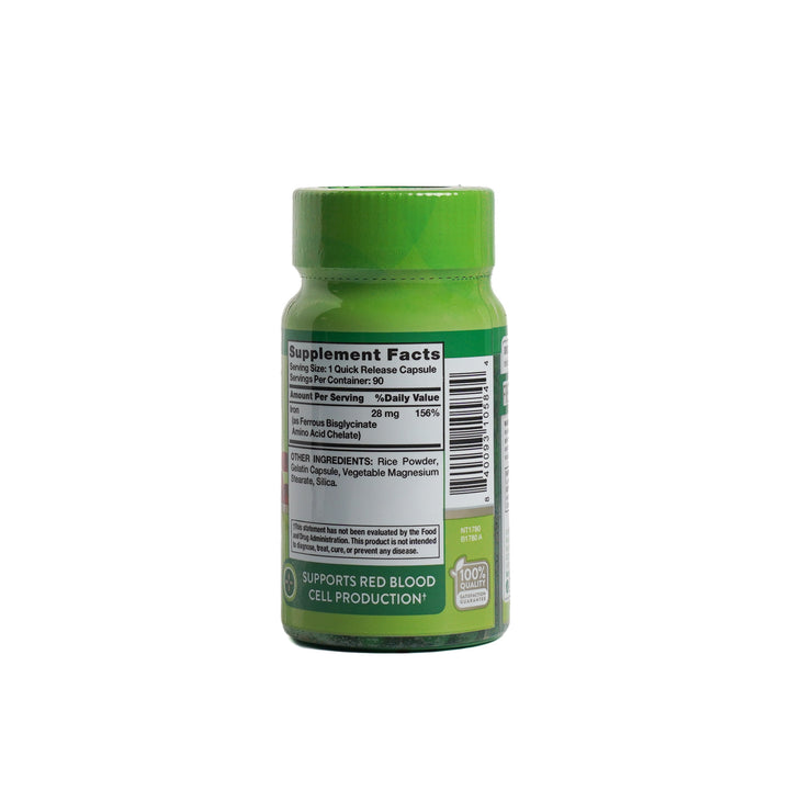 Nature's Truth Iron 28mg - 90 Capsules | نيتشرس تروث مكمل غذائي بالحديد 28 مغ -  90كبسولة