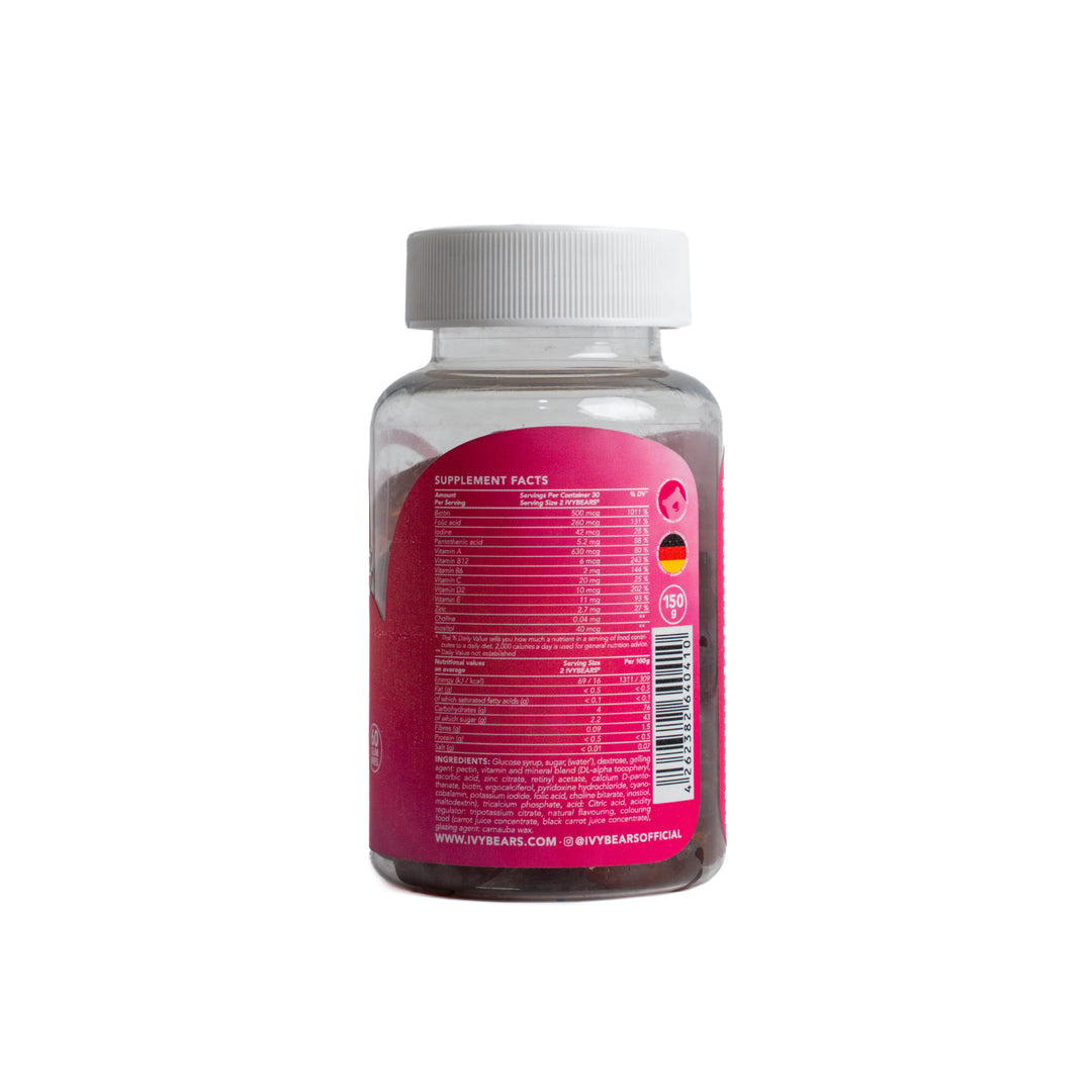 IVYBEARS Women´s Hair Vitamins - 60 Gummies | ايفي بيرز مكمل غذائي للنساء - 60 غاميز