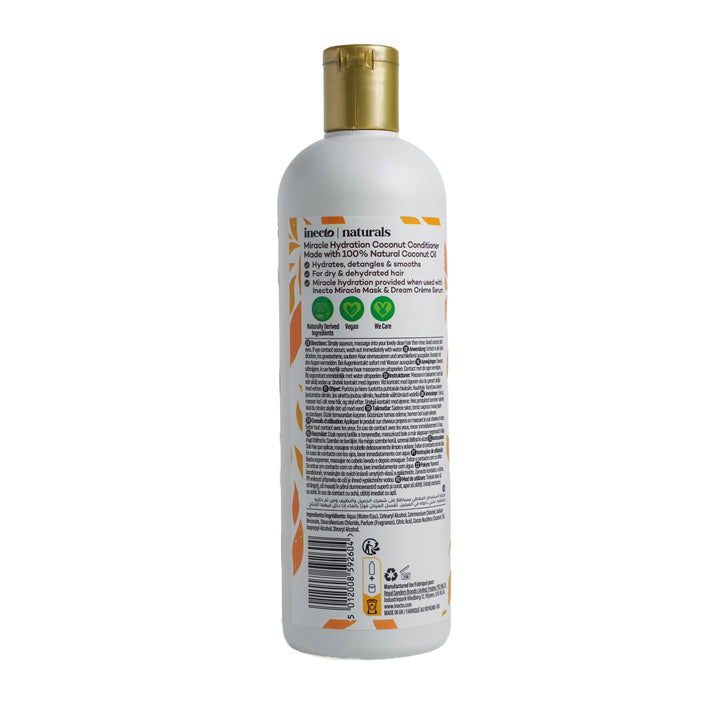 inecto natural Intense Hydration Coconut Conditioner - 500ml | إنكتو بلسم للشعر الجاف والمتضرر - 500 مل