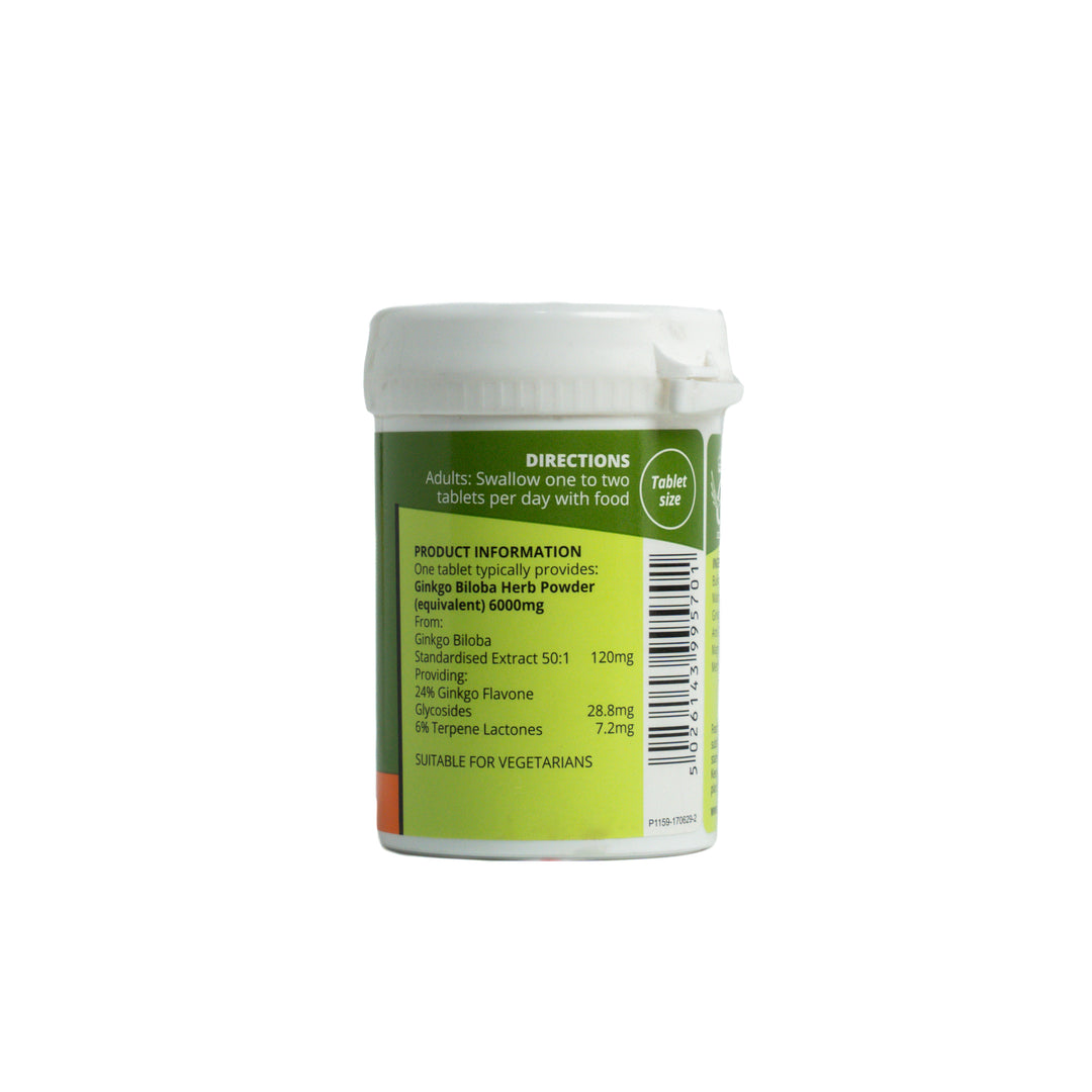 Basic Nutrition Ginkgo Biloba 6000mg - 30 Tablets | بيسك نيوتريشن جينكو بيلوبا 6000 ملغ - 30 قرص