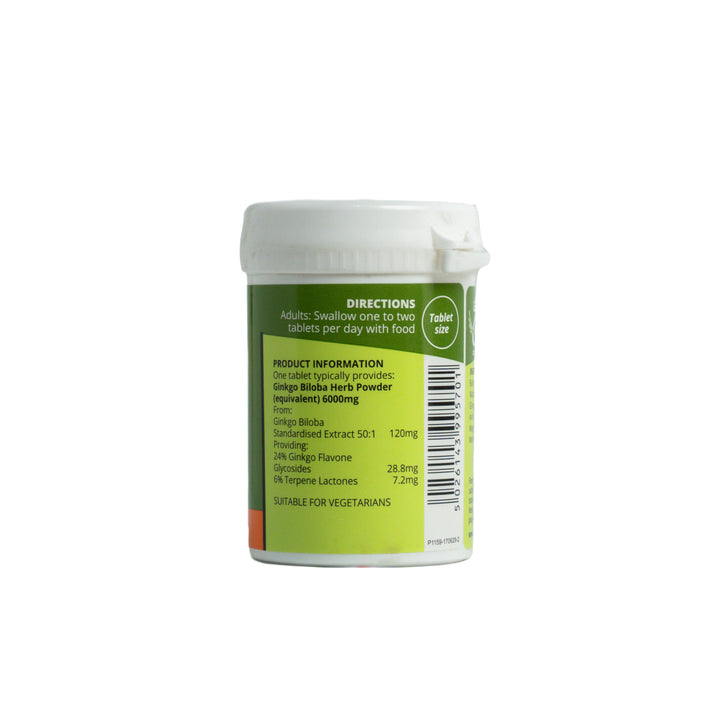 Basic Nutrition Ginkgo Biloba 6000mg - 30 Tablets | بيسك نيوتريشن جينكو بيلوبا 6000 ملغ - 30 قرص