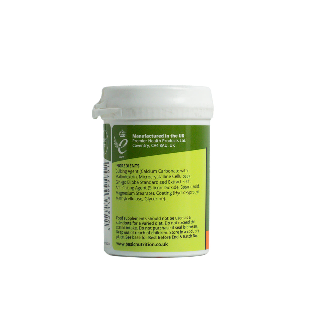 Basic Nutrition Ginkgo Biloba 6000mg - 30 Tablets | بيسك نيوتريشن جينكو بيلوبا 6000 ملغ - 30 قرص