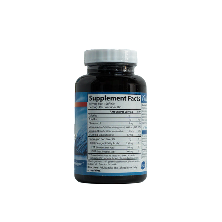 Carlson Cod Liver Oil Gems 1000 mg - 100 Soft Gels | كارلسون زيت كبد سمك 1000 مغ - 100 كبسولة هلامية