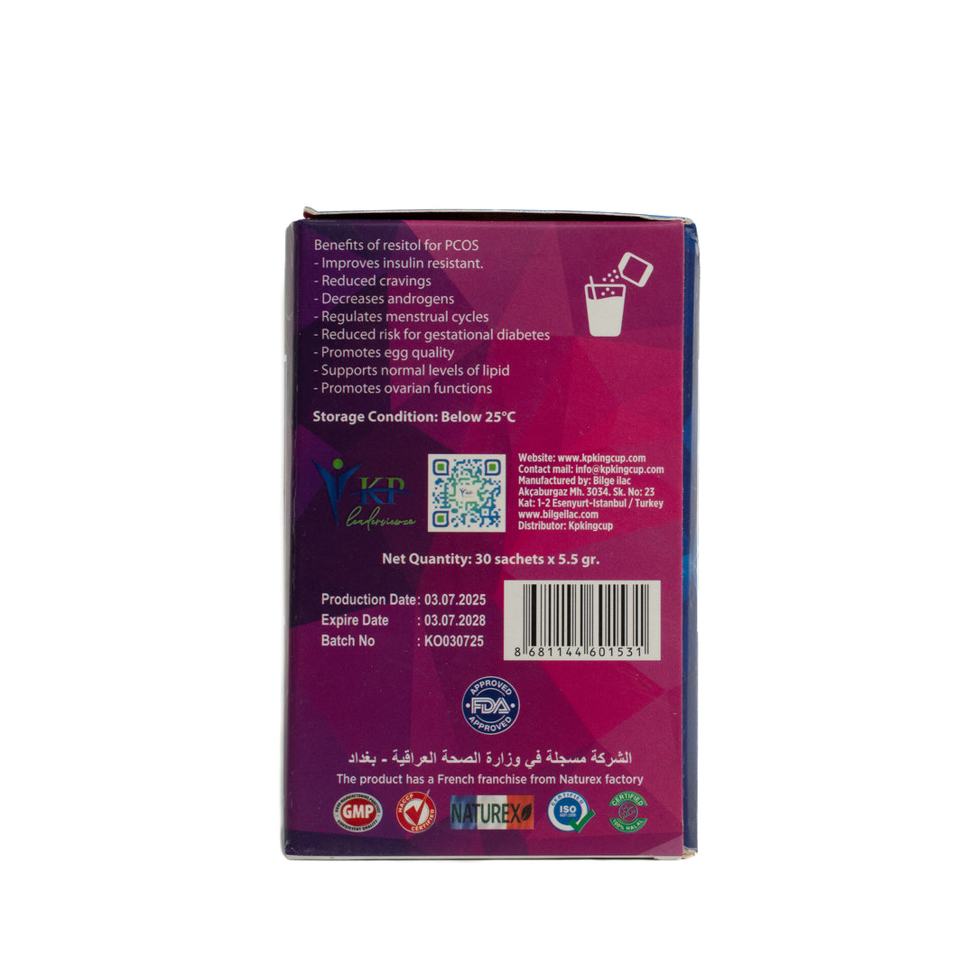 King Cup Ova - Sitol For Women Clinical Grade Fertility - 30 Sachets | كينج كب مكمل غذائي عالي الجودة مخصص لدعم صحة الإنجاب لدى النساء - 30 كيس