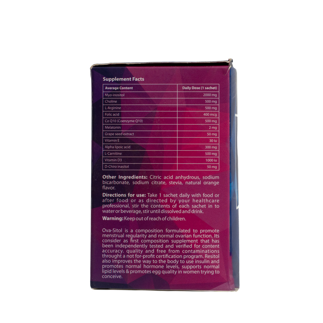 King Cup Ova - Sitol For Women Clinical Grade Fertility - 30 Sachets | كينج كب مكمل غذائي عالي الجودة مخصص لدعم صحة الإنجاب لدى النساء - 30 كيس