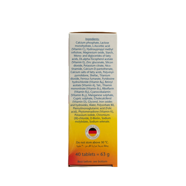 Doppel herz Aktiv A-Z Depot Vitamins - 40 Tablets | دوبل هيرز مكمل غذائي متكامل متعدد الفيتامينات - 40 قرص