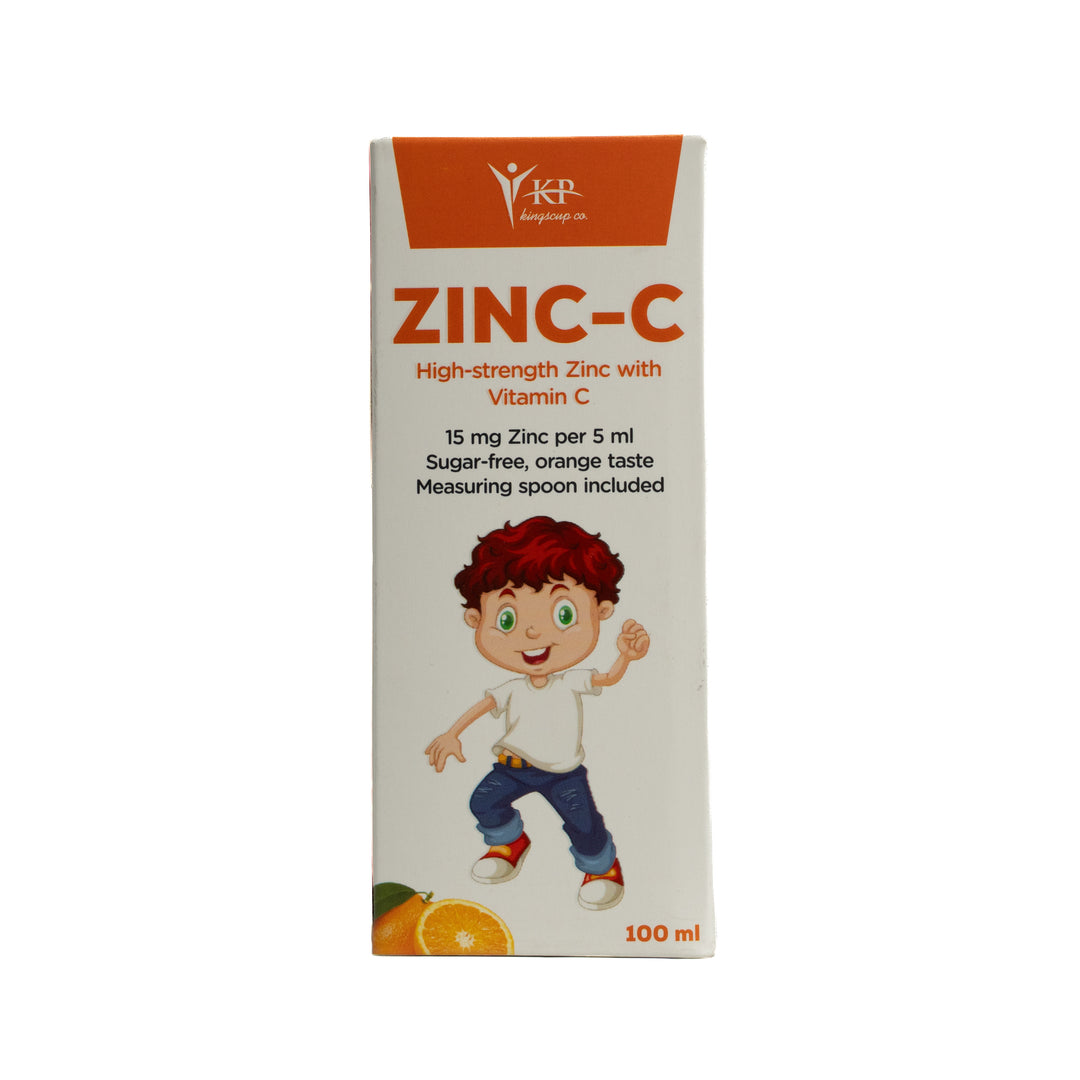 King Cup Zinc - C High Strength Zinc With Vitamin C - 100ml | كينج كاب شراب زنك وفيتامين سي - 100مل