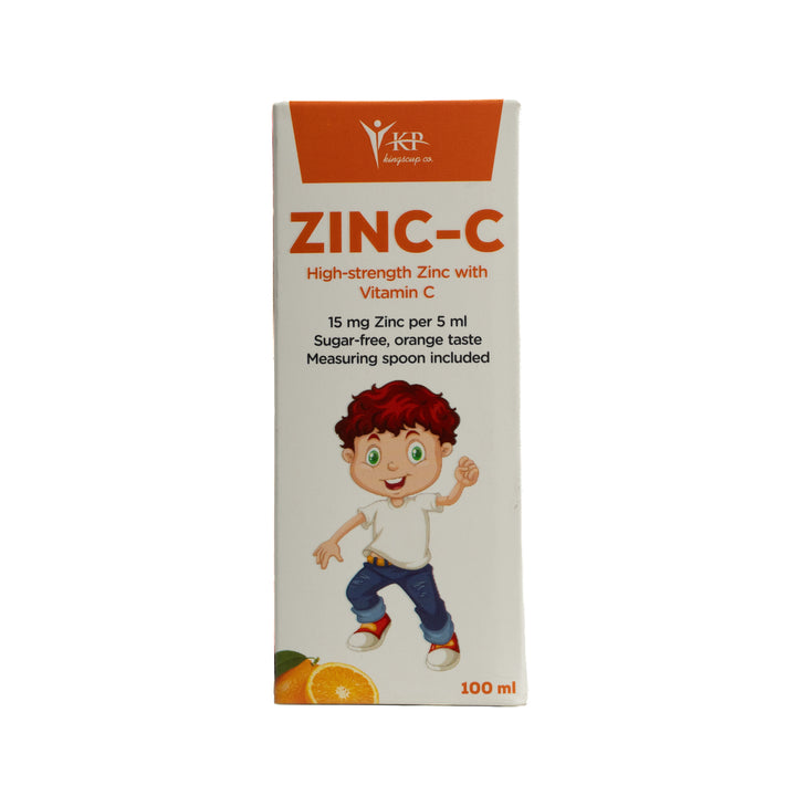 King Cup Zinc - C High Strength Zinc With Vitamin C - 100ml | كينج كاب شراب زنك وفيتامين سي - 100مل