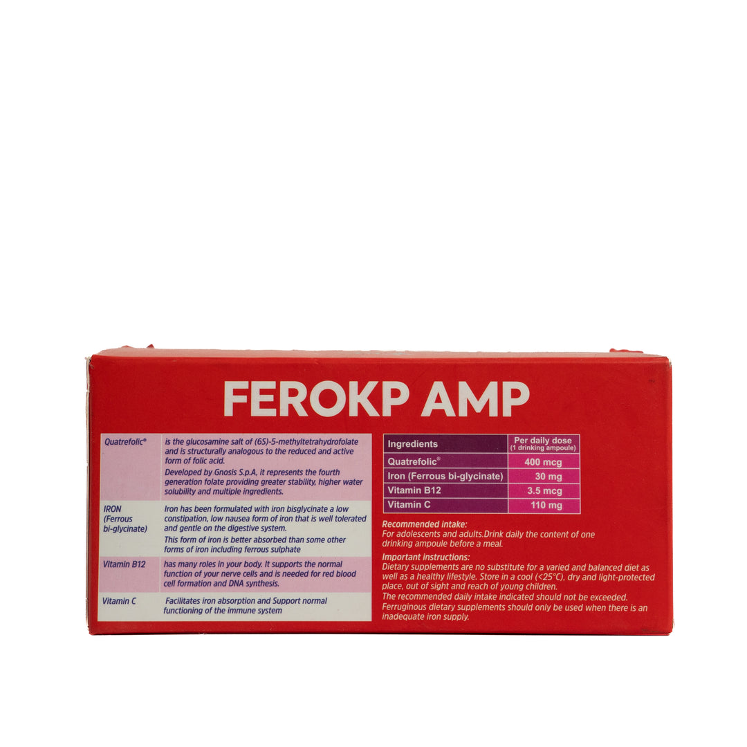 King Cup Ferokp Amp 10 Ampoules - 10 ml | كينج كب أمبولات حديد شرب 10 - 10مل