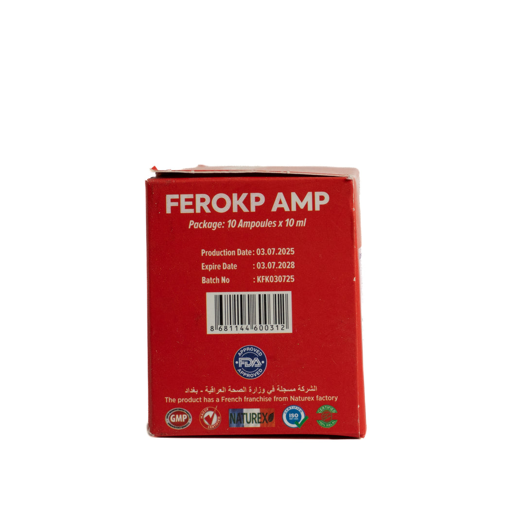 King Cup Ferokp Amp 10 Ampoules - 10 ml | كينج كب أمبولات حديد شرب 10 - 10مل