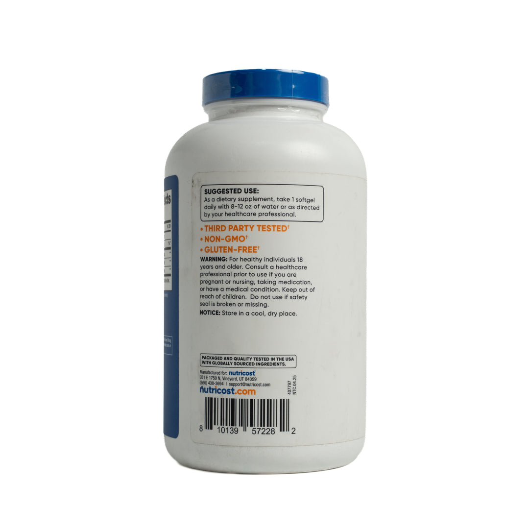 Nutricost omega 3 Fish Oil 1000 Mg - 240 Softgels | نيوتريكوست زيت السمك 1000 ملغ - 240 كبسولات هلامية