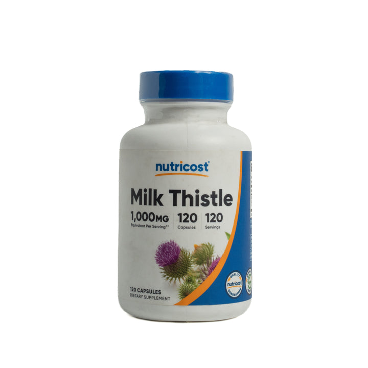 Nutricost Milk Thistle 1000 mg - 120 Capsules | نيوتريكوست مكمل غذائي يحتوي على مستخلص شوك الحليب - 120 كبسولة
